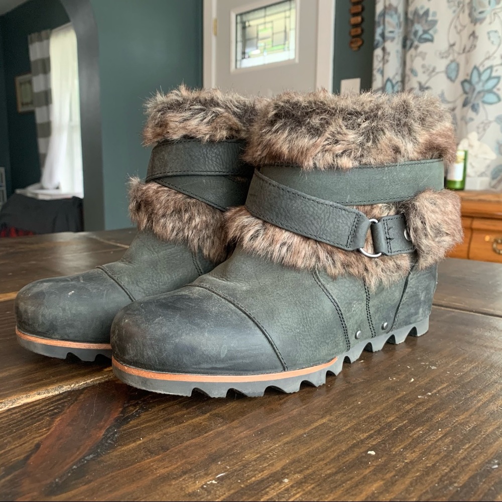 SOREL | Joan Fur Wedge Bootie
